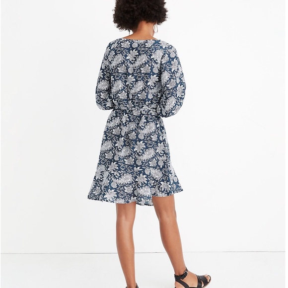 Apiece Apart Sabine Cotton Silk Floral Print Mini Dress Sz 0 - Picture 3 of 11